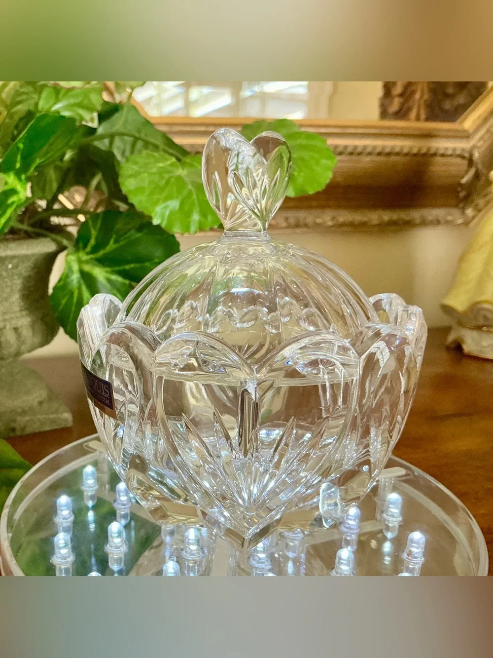 Waterford Crystal Heart-Top Covered Candy Dish - Clear